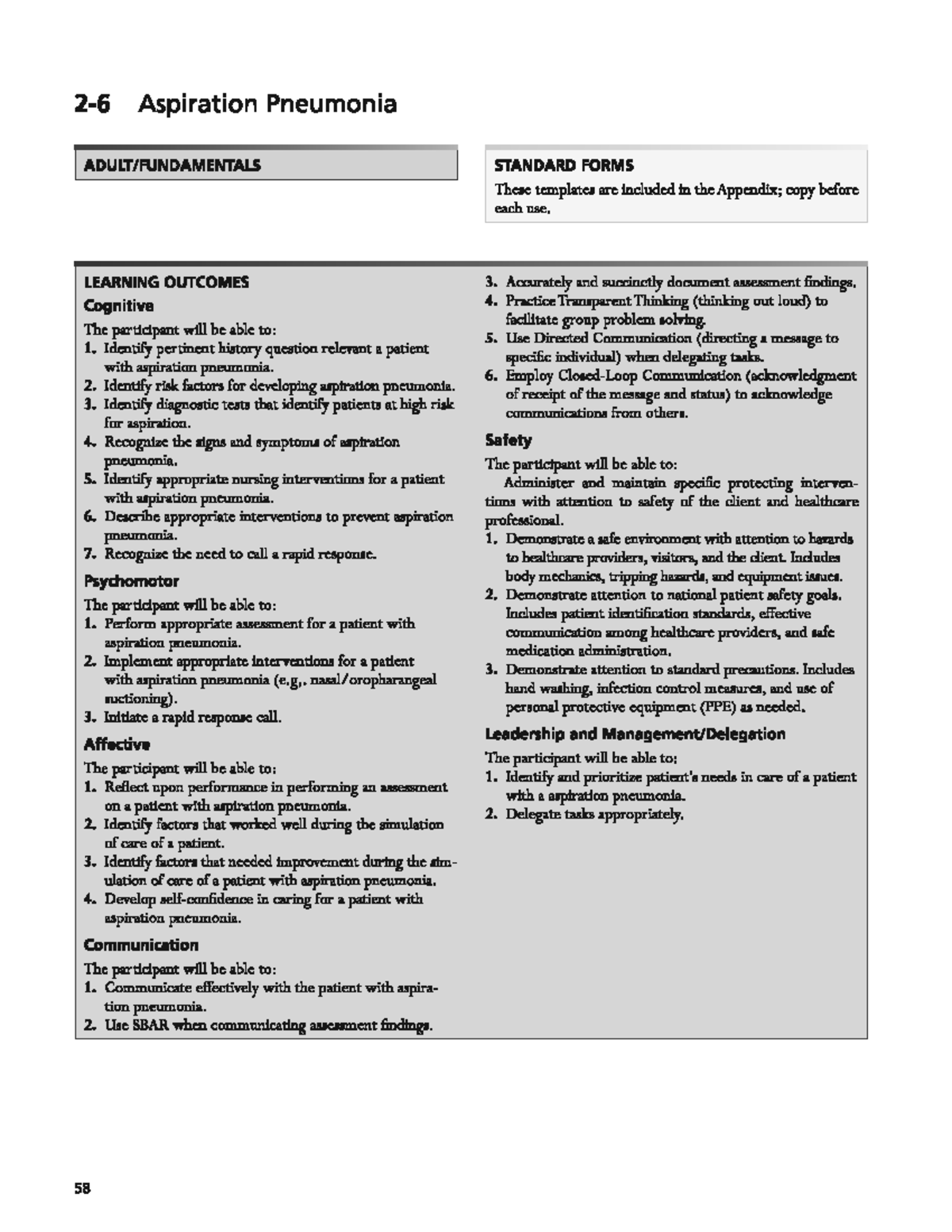 Aspiration Pneumonia - pre simulation class work - NUR425 - Studocu