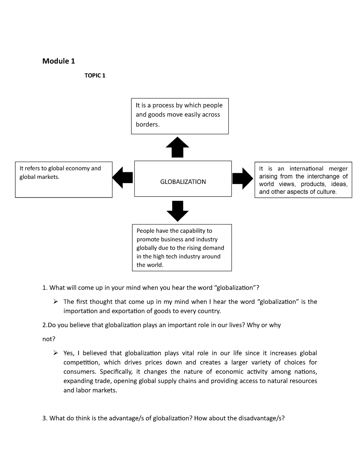 Module 1&2 - Contemporary World - Module 1 TOPIC 1 1. What Will Come Up ...