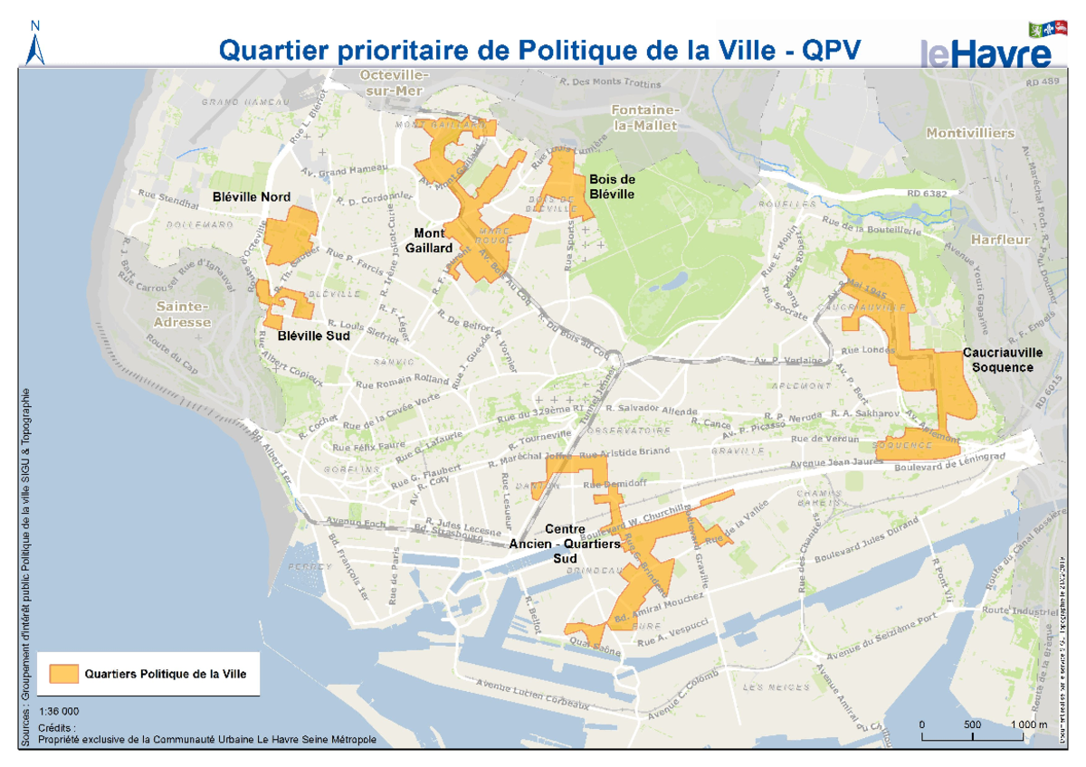 Cartographie quartiers prioritaires havre - Lire Un Plan Une Carte ...