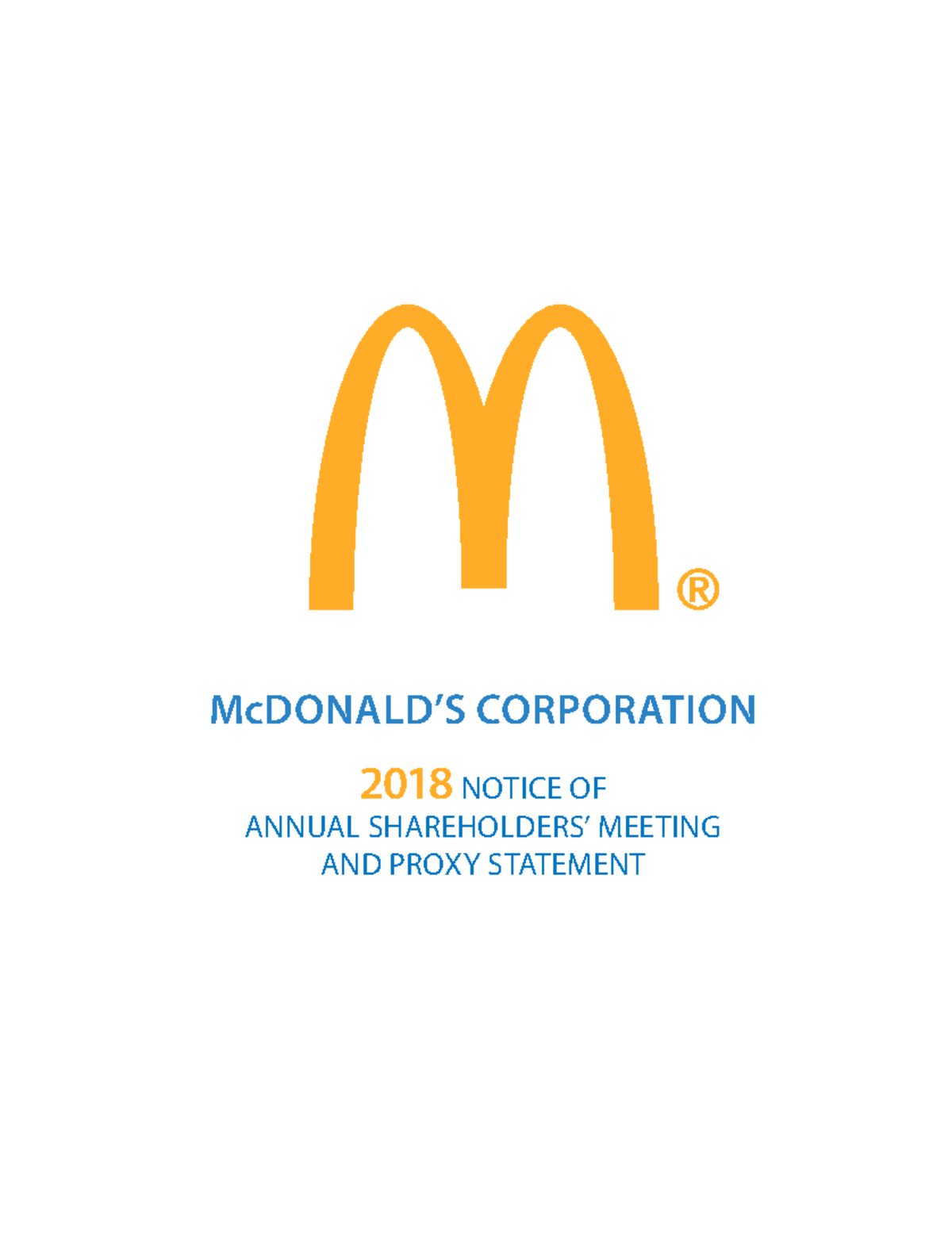 Mcd courtesy-pdf - About McDonald - 2018 NOTICE OF ANNUAL SHAREHOLDERS ...