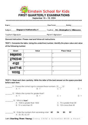 Math Reviewer IN Elementary - Reviewer in Mathematics III NAME : - Studocu