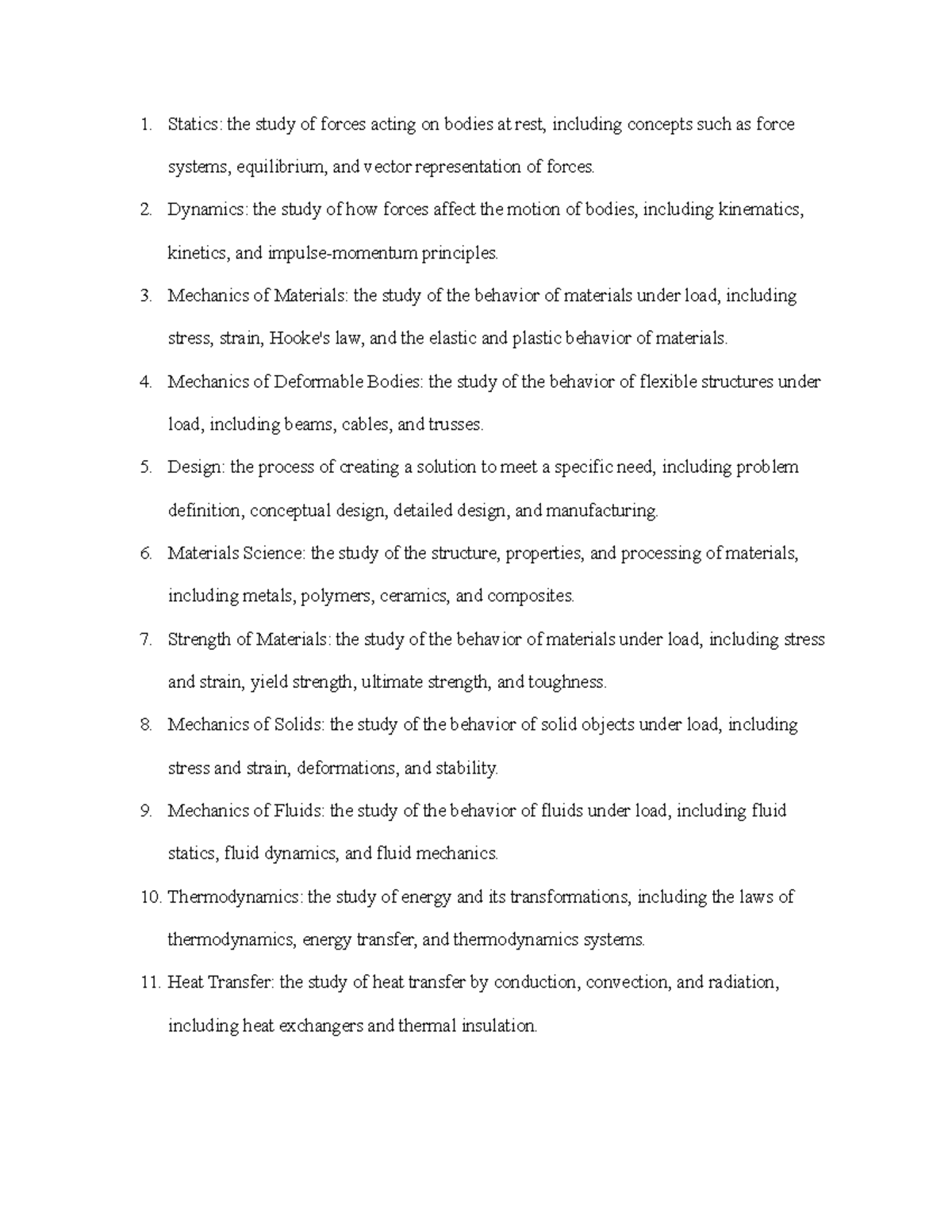 Fundamentals of engineering mechanics and design 1 statics the study