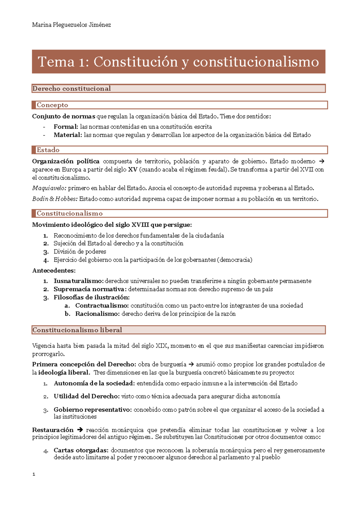 Organización Constitucional - Tema 1: Constitución Y Constitucionalismo ...