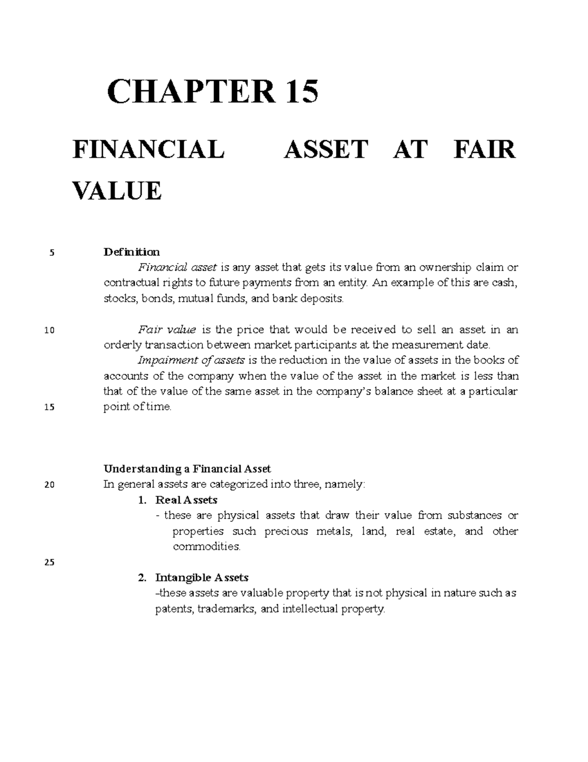 chapter-15-financial-asset-at-fair-value-chapter-15-financial-asset