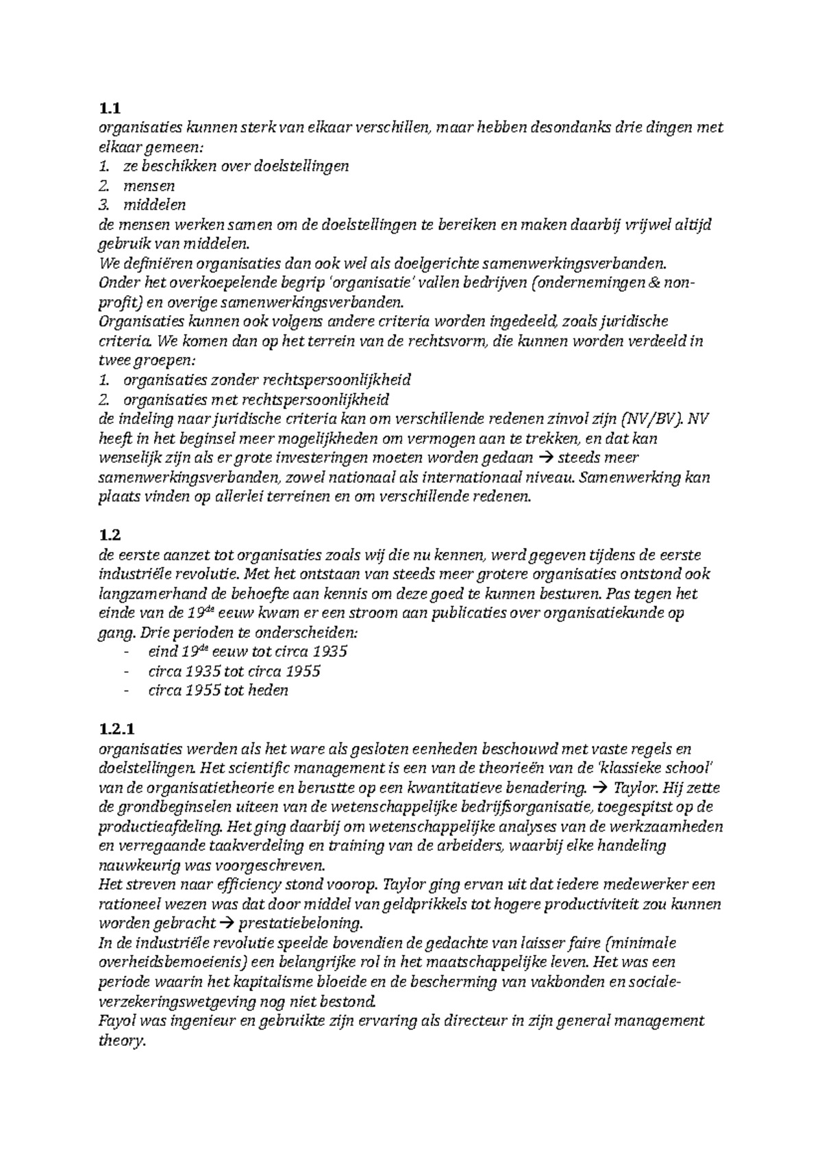 Samenvatting Inleiding Organisatiekunde - 1 Organisaties Kunnen Sterk ...