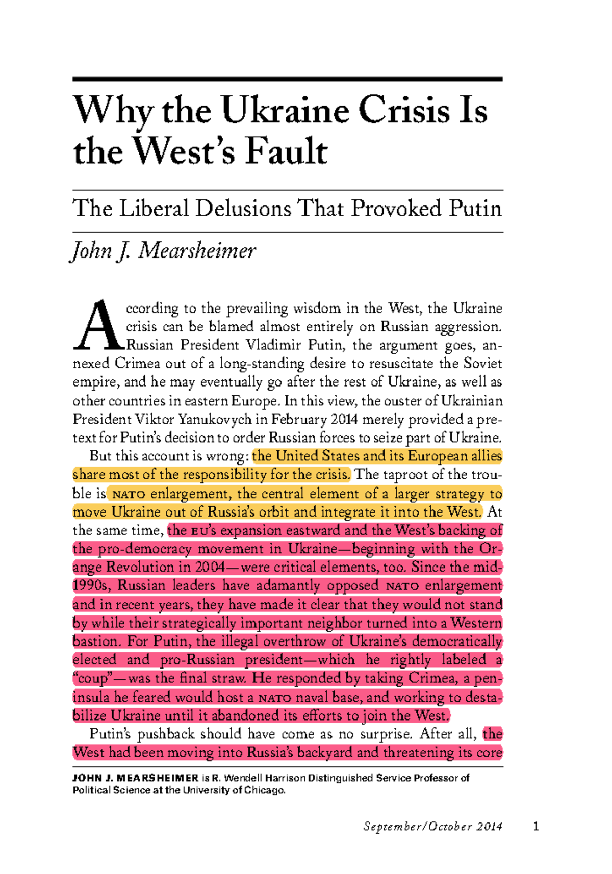 1-2014-mearsheimer-ukraine-crisis-is-wests-fault-john-j-mearsheimer