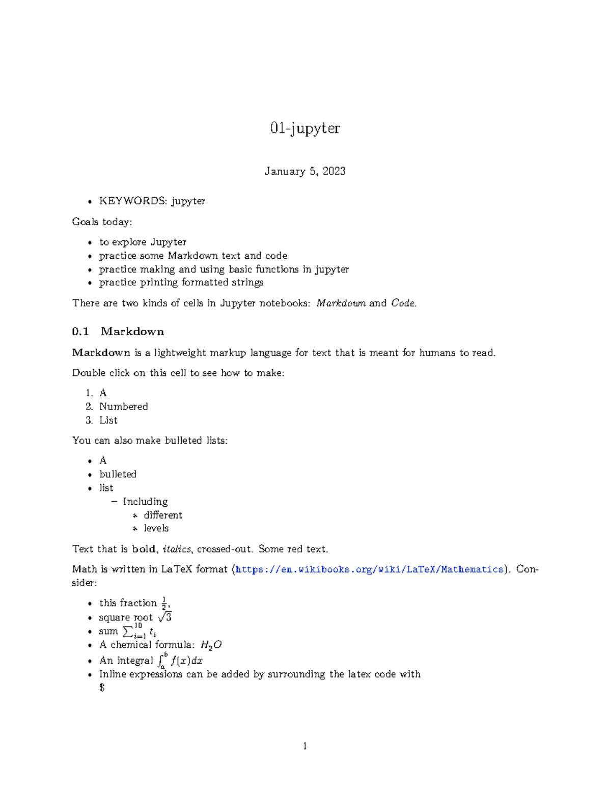 01-jupyter - introductory notes for jyupter - 01-jupyter January 5 ...