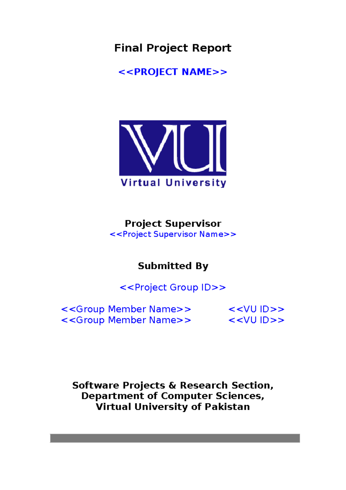2-FRTemplate-Software - Final Project Report Project Supervisor - Studocu