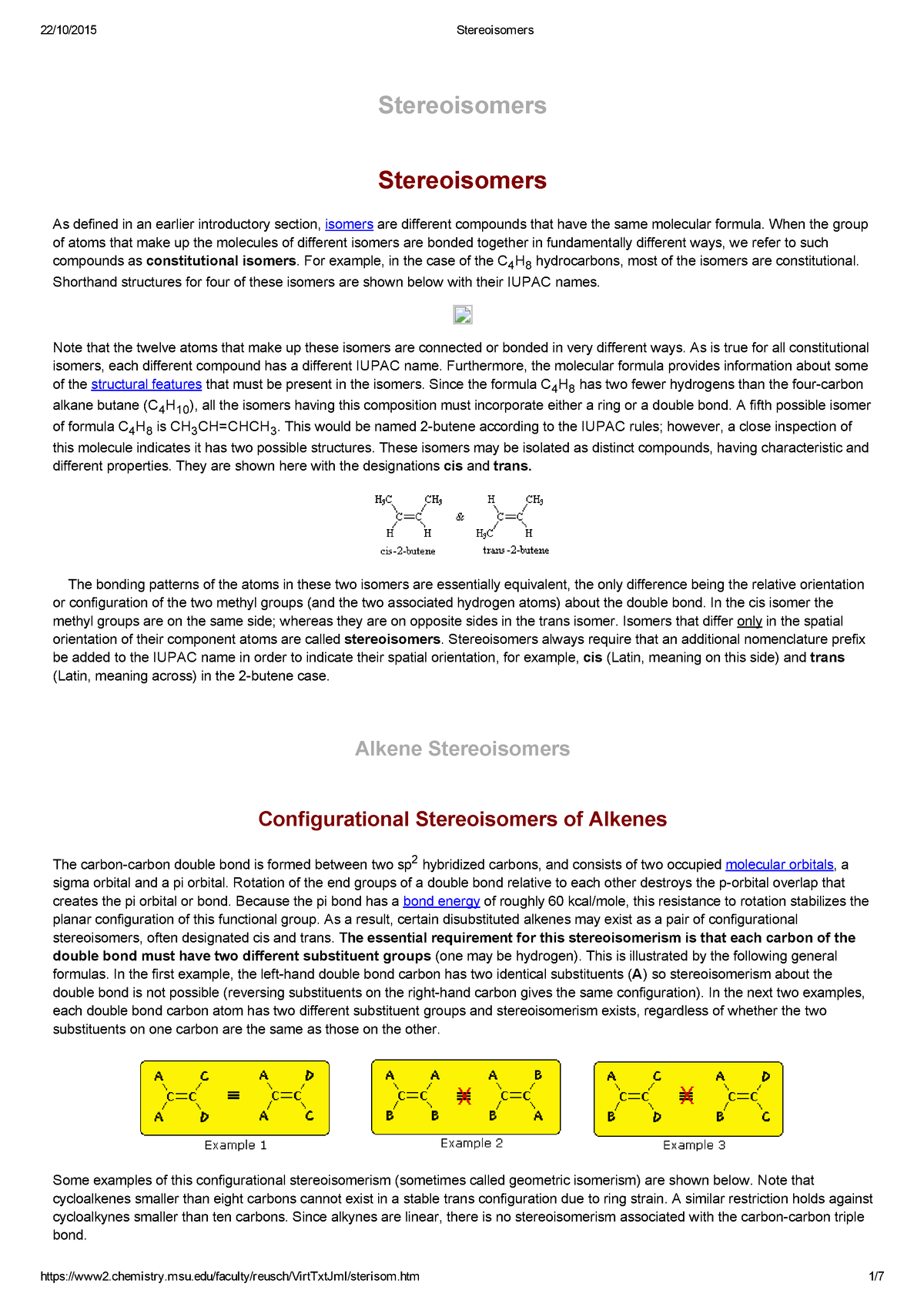 Stereoisomers In Organic Chemistry - Stereoisomers Stereoisomers - Studocu