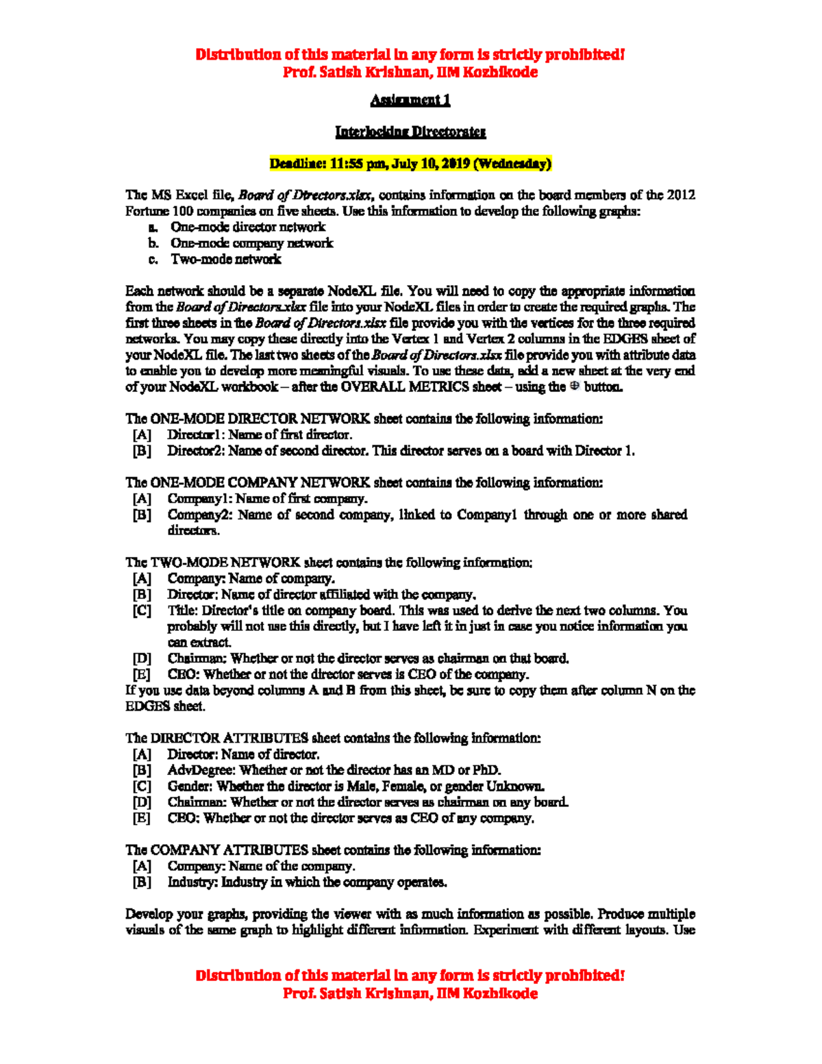 Assignment 1 Interlocking Directorates Sustainable Management Studocu