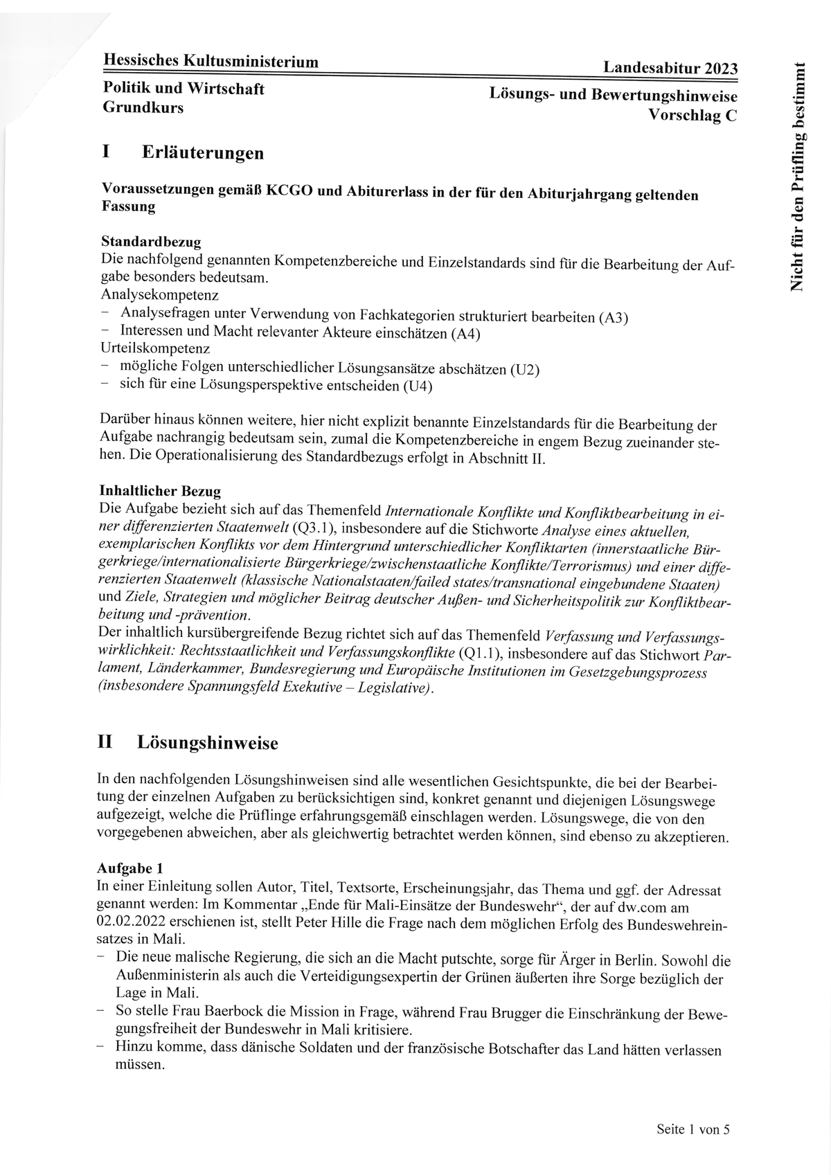 Deutsch Abitur Bayern 2023 Lösungen GK 2023 Vorschlag C EH - Prüfungsaufgaben - Deutsch Abitur - Studocu