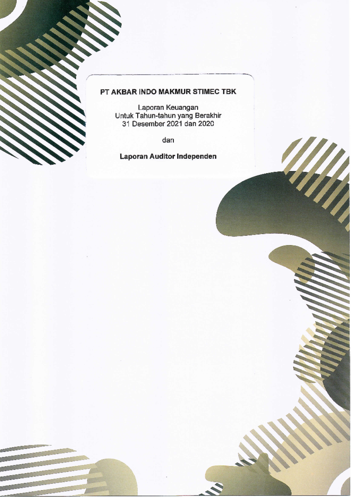 AIMS PT Akbar INDO Makmur Stimec TBK LK 2021 International