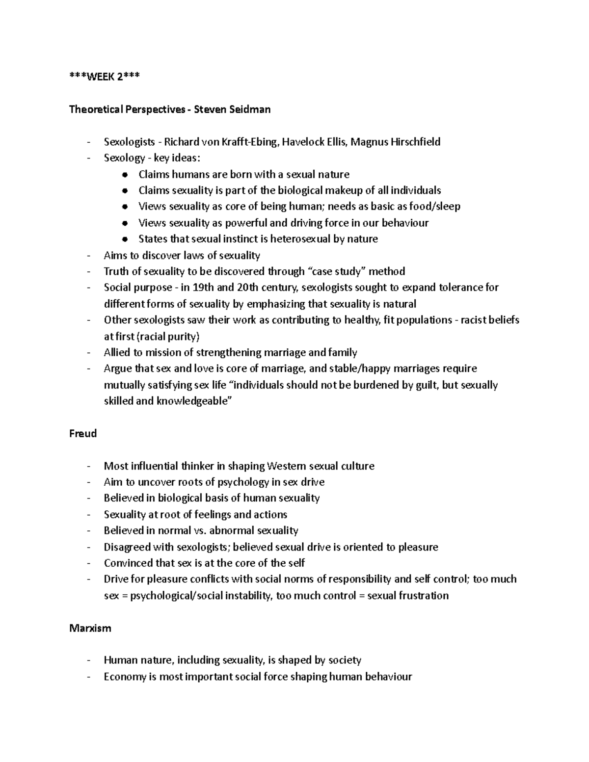 GSWS100 Reading & Study Notes for Professor Leung - WEEK 2 Theoretical ...