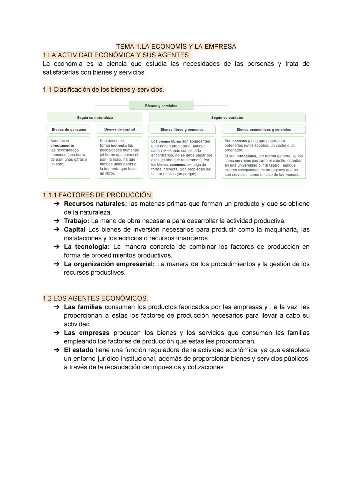 Economía TEMA 1 Y 2 - Apuntes Econimía - TEMA 1 ECONOMÍS Y LA EMPRESA 1 ...