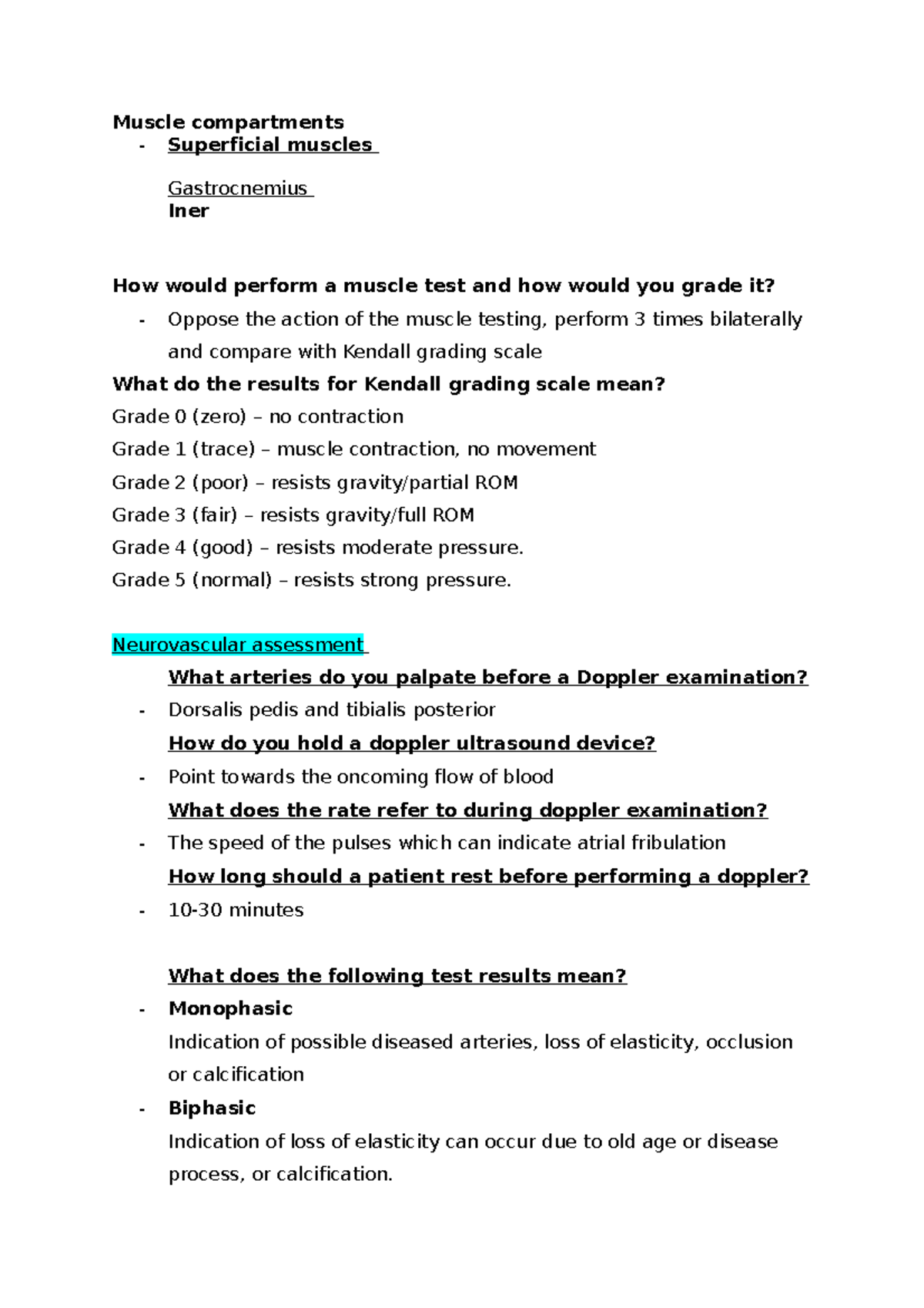 Osce exam notes - 400981 - UWS - Studocu