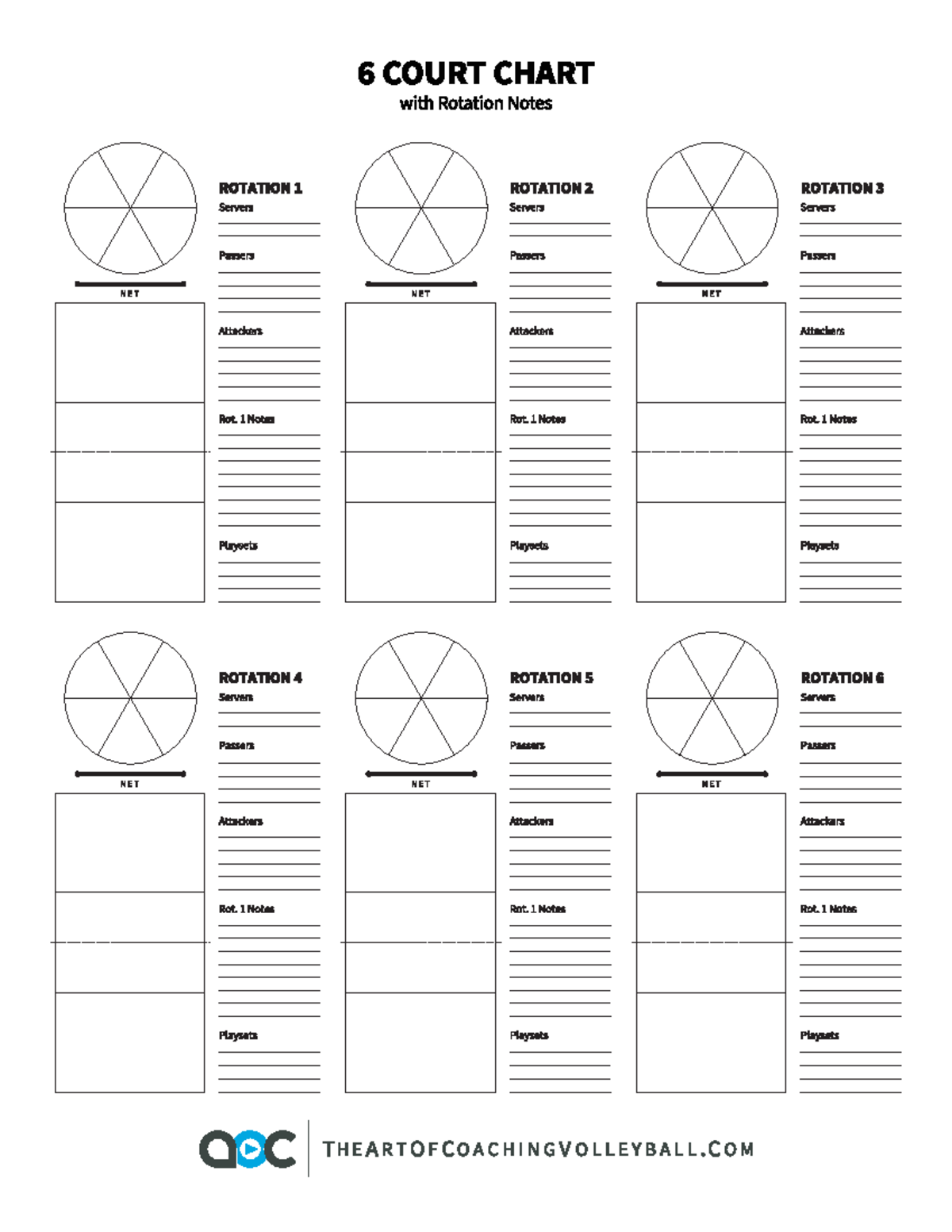 6Court Chart - 6 COURT CHART with Rotation Notes ROTATION 1 ROTATION 2 ...