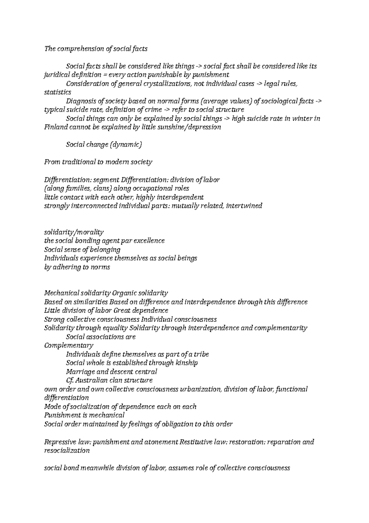 The comprehension of social facts - Australian clan structure own order