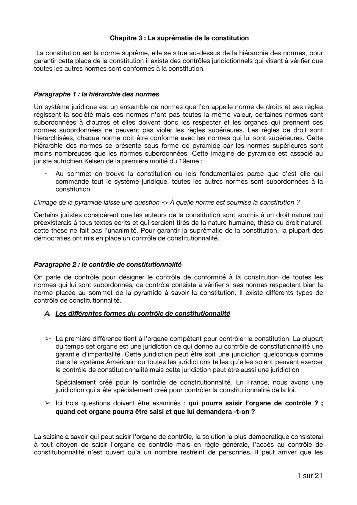 dissertation article 3 de la constitution