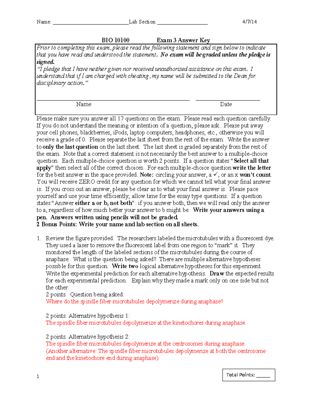 BIO ALL Questions - BIO PRACTICE PROBLEMS AP BIO - BIO 10100 Exam 3 ...