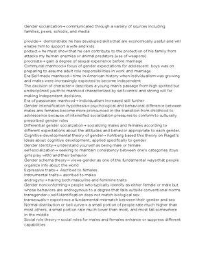 Chapter 9 Writing Assignment - Zoe Green PSYC3390- Professor Fabian ...