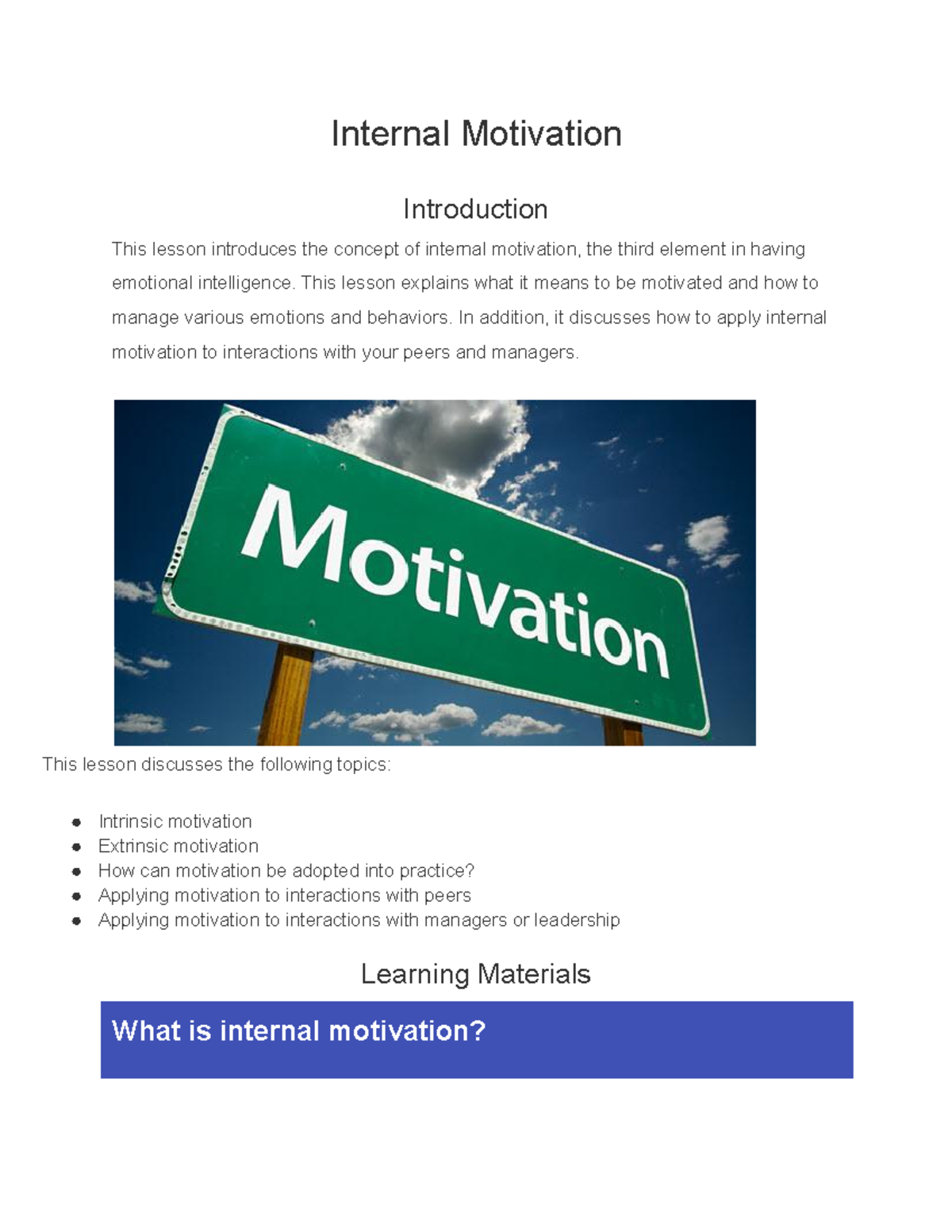 Example Of Internal Motivation: Are You Driven From Within? - fsbvsn5