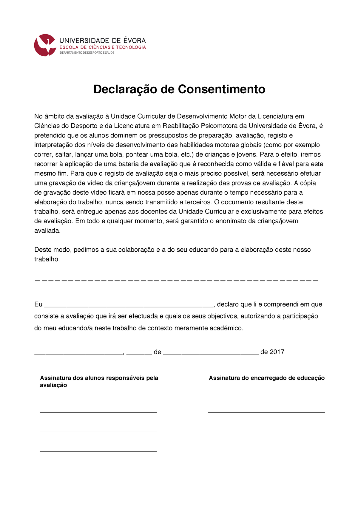 Modelo De Documento Termo De Consentimento Para Trata 4179