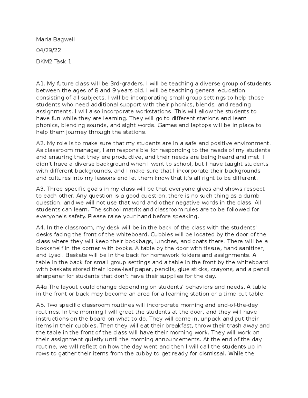 Dkm2 Task 1 Task 1 D095 Wgu Studocu