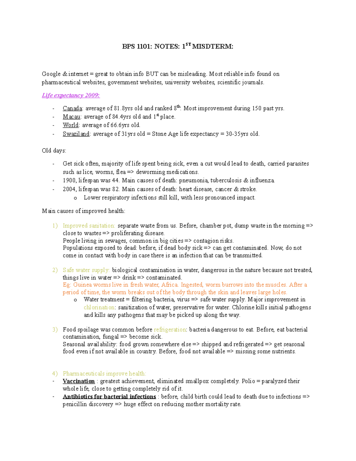 BPS 1101 Notes - BPS 1101: NOTES: 1ST MISDTERM: Google & internet ...