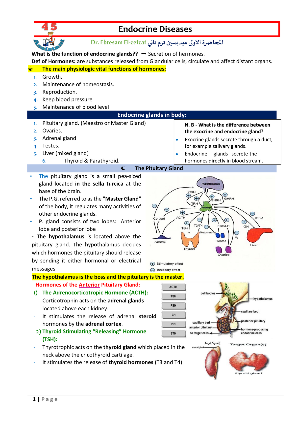 1. endocrine hormones - advanced oral medicine course - Endocrine ...