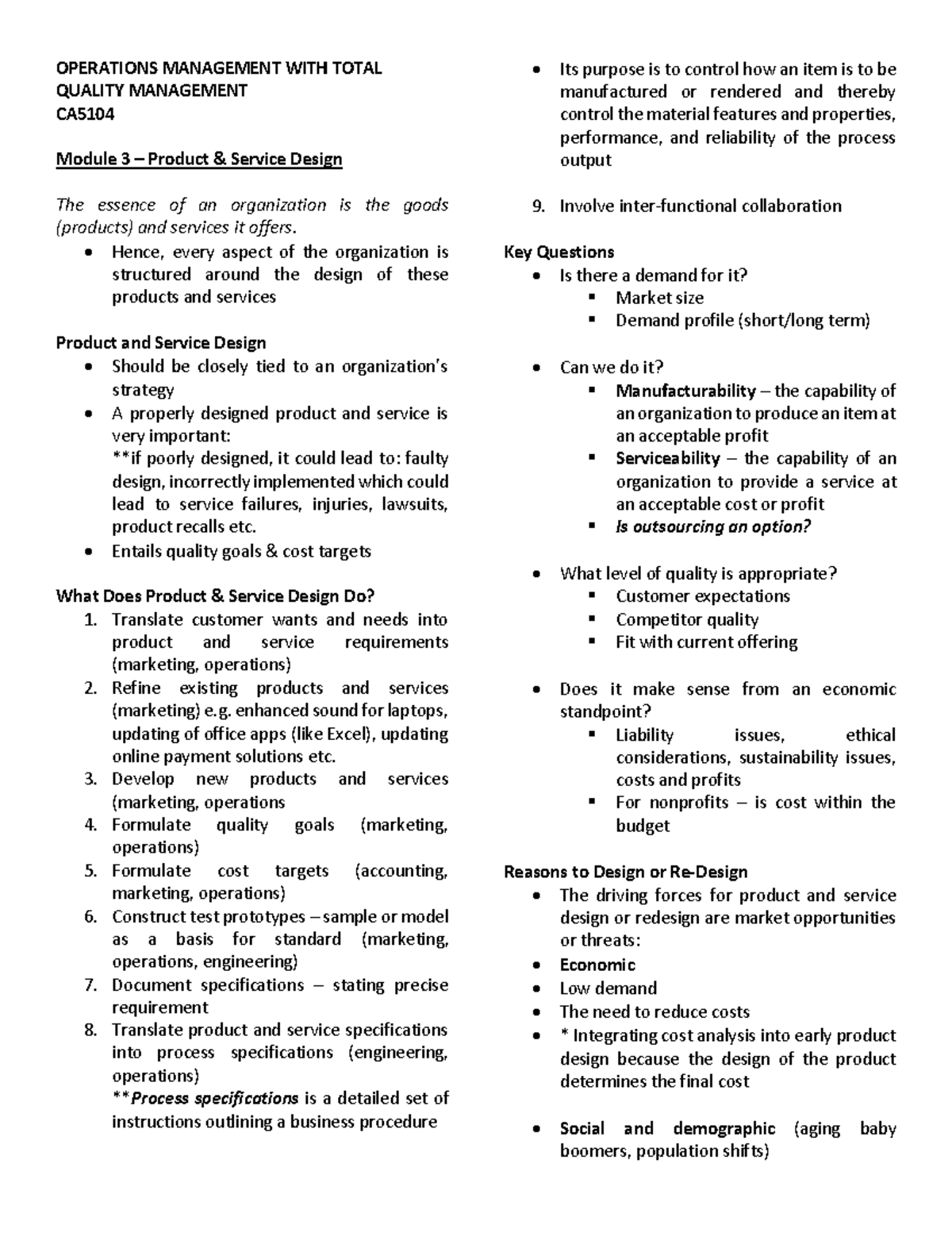 product-service-design-operations-management-with-total-quality