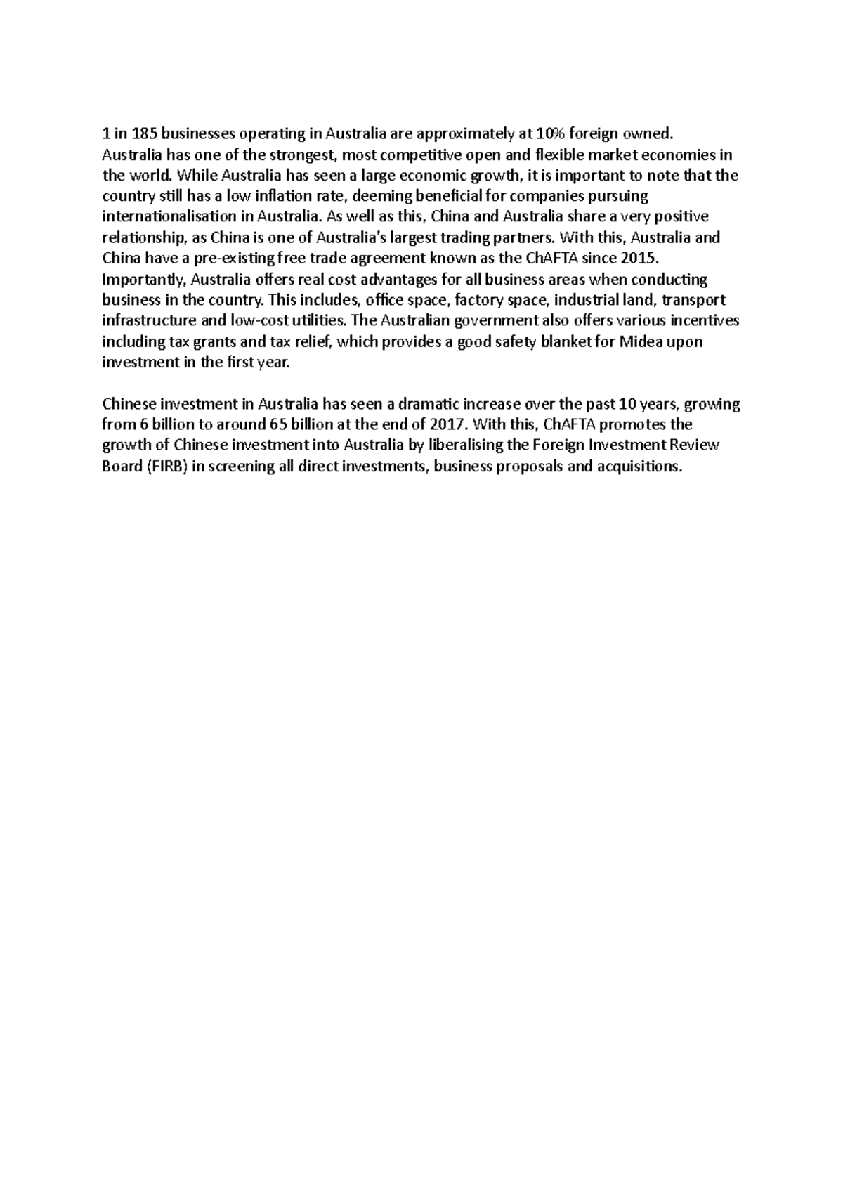 Midea Case Study - Group Assessment 2 - 1 in 185 businesses operating ...