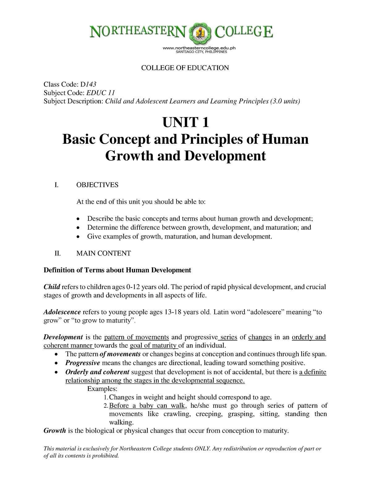 Basic Concepts And Principles Of Human Growth And Development 1 ...