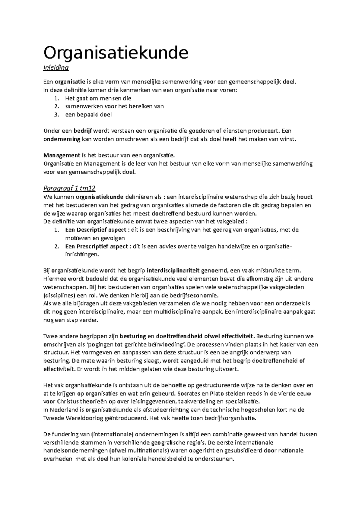 Samenvatting Organisatiekunde Hele Boek Jaar 2020/2021 ...