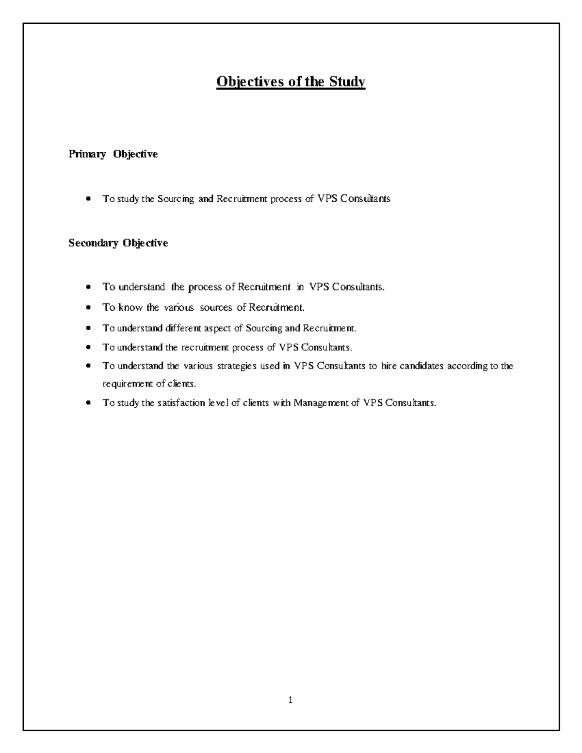 Swetasarohareport-190305072314 - Objectives of the Study Primary ...