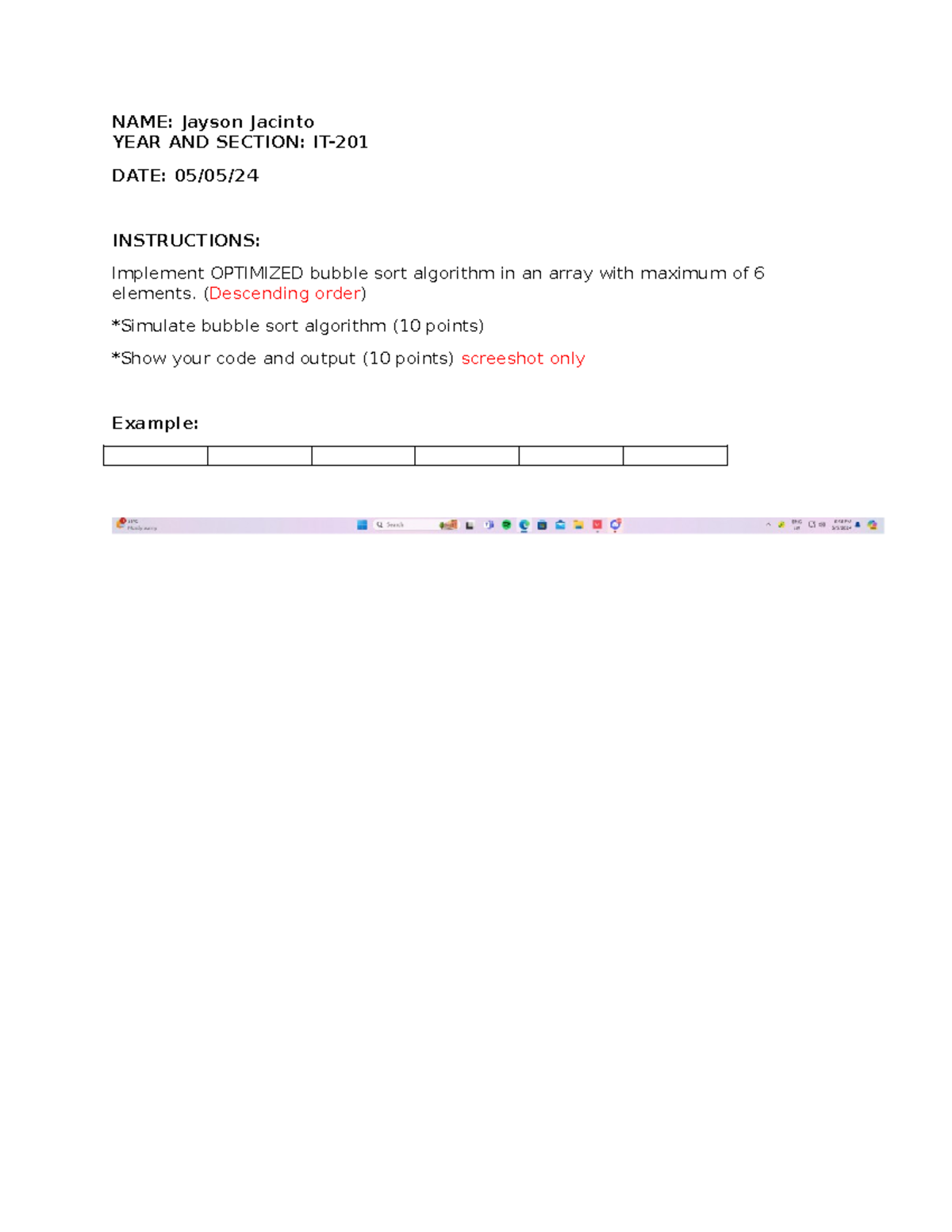 Bubble SORT Activity - aaaaaaaaaaaaaaaaaaa - English for Academic ...