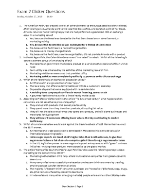 Principles Of Marketing Final Exam Study Guide - TO DO: Review Pricing ...