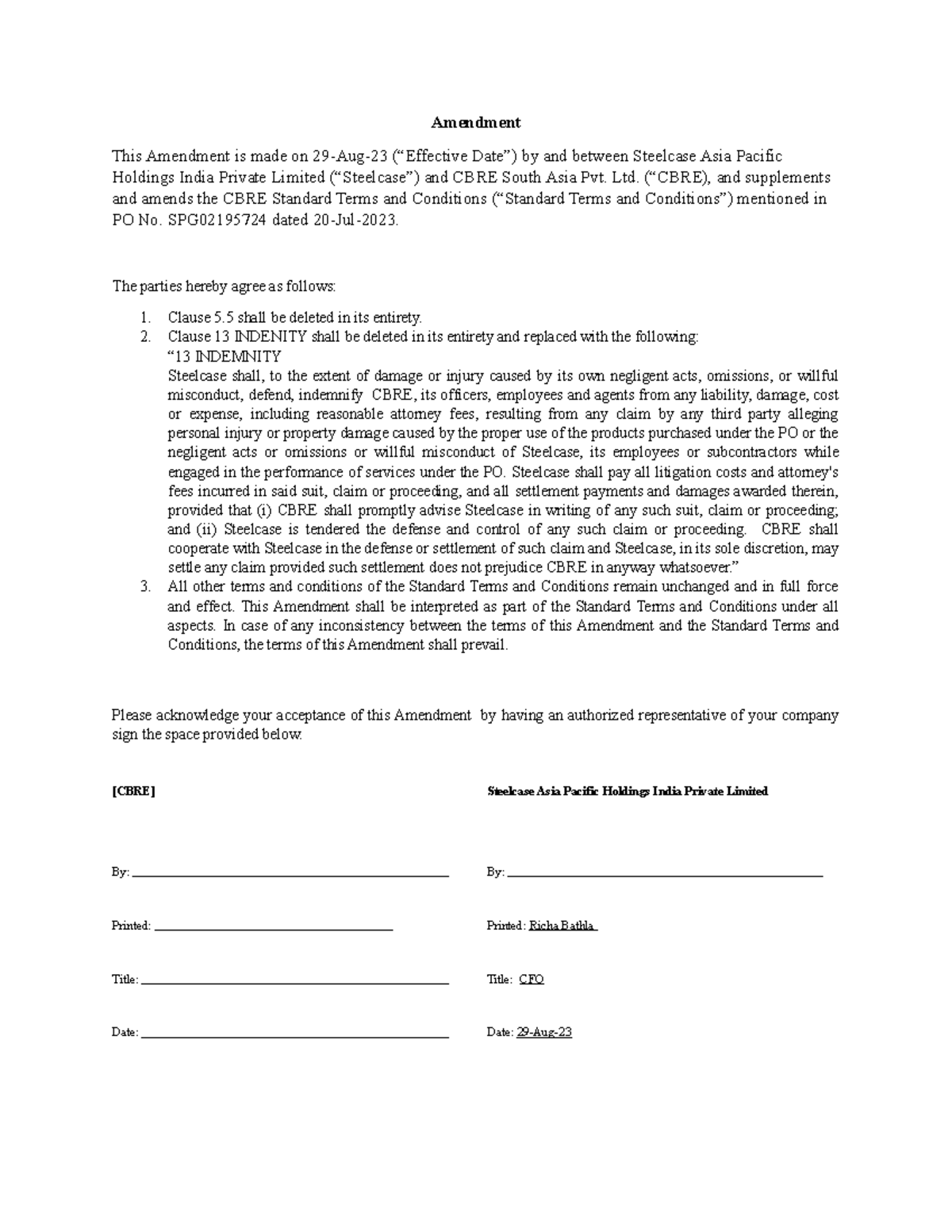 12Jan23-Amendment to CBRE Standard Terms and Conditions (002 ...