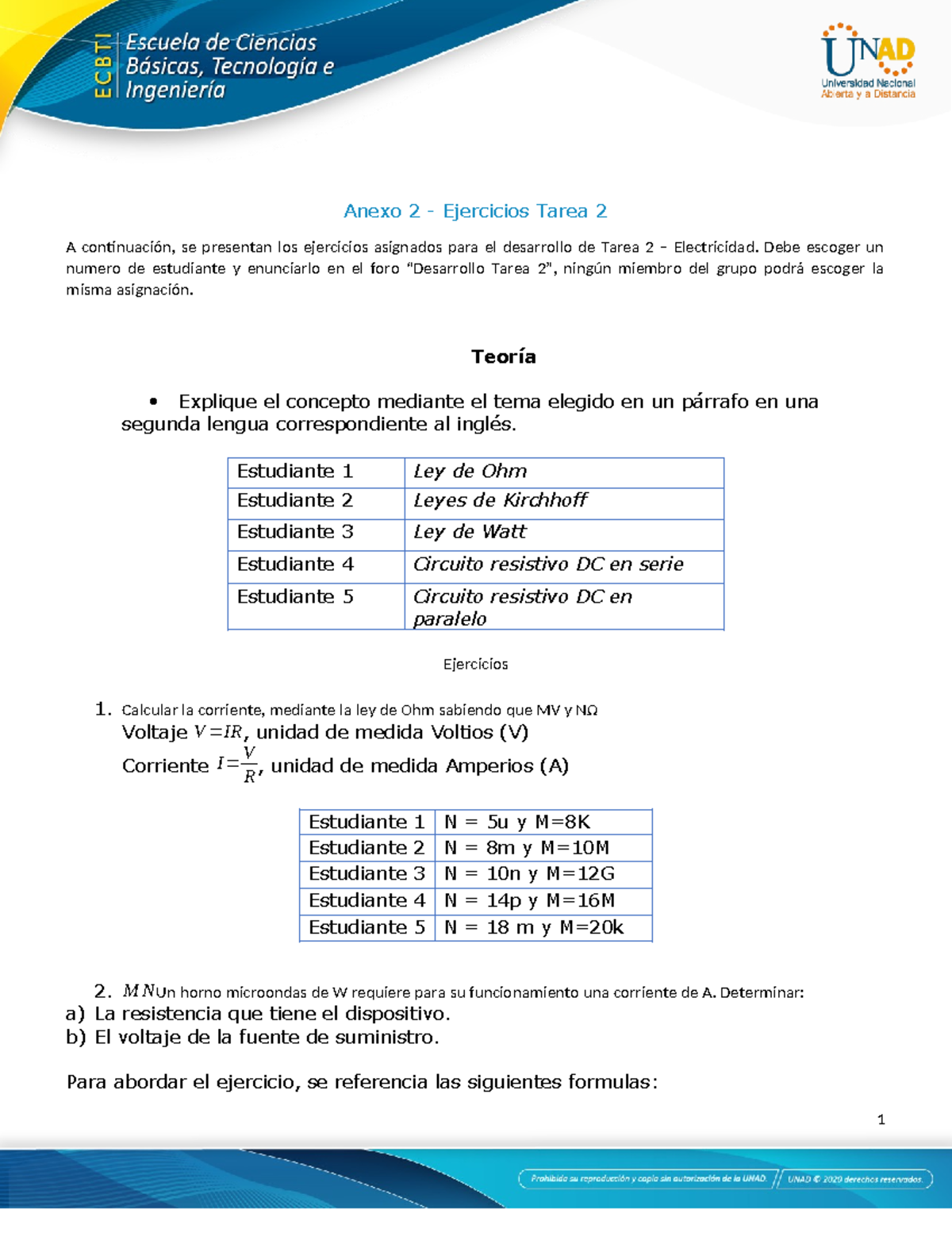 Anexo 2 - Ejercicios Tarea 2 - Anexo 2 - Ejercicios Tarea 2 A ...