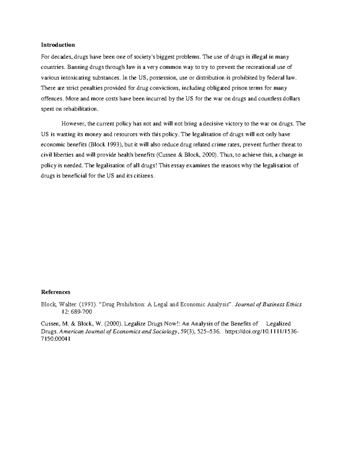 Introduction Paper - Voorbeeld van een introductie voor academic ...