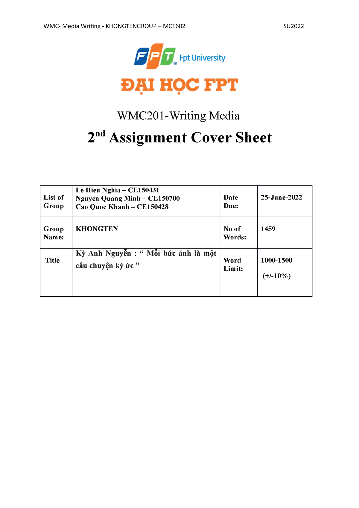 what is assignment mean in vietnamese