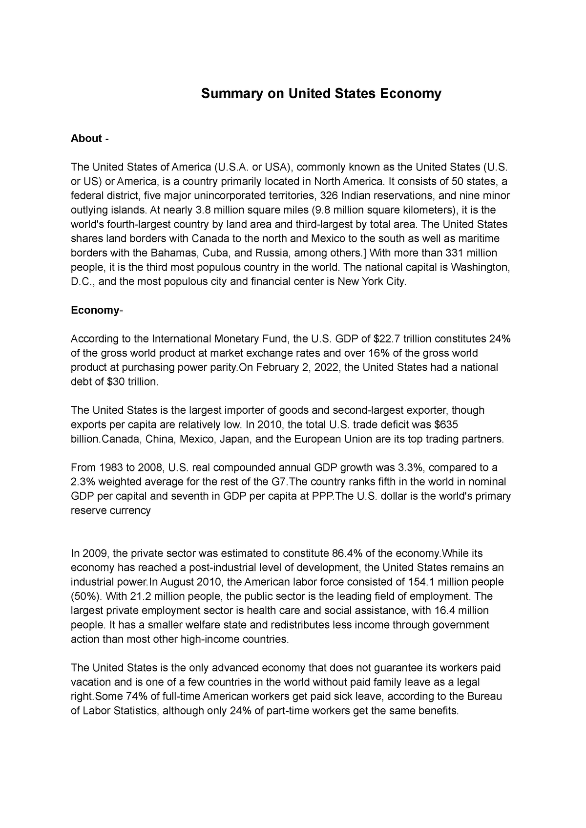 us-economy-assignment-summary-on-united-states-economy-about-the