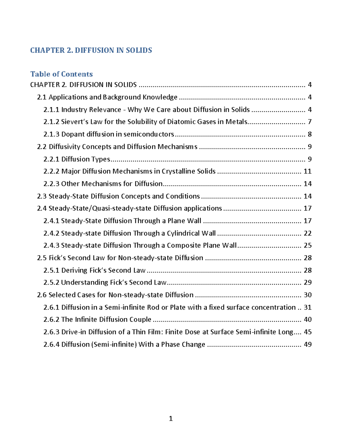 2021 beta ==== Chapter 2. Solid State Diffusion - CHAPTER 2. DIFFUSION ...