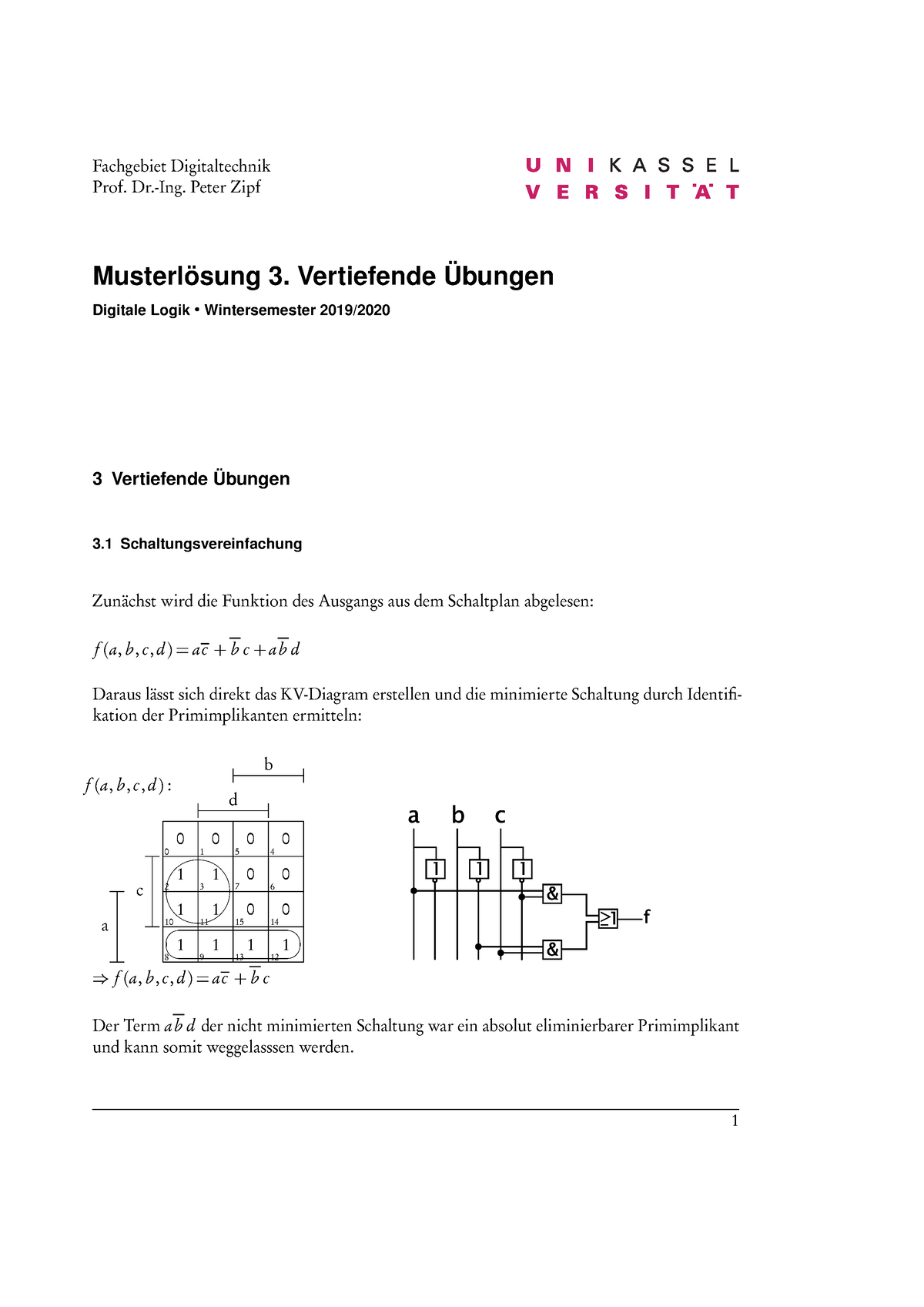 03 Musterloesung Vu - Vertiefende Übungen Lösungen - Fachgebiet ...