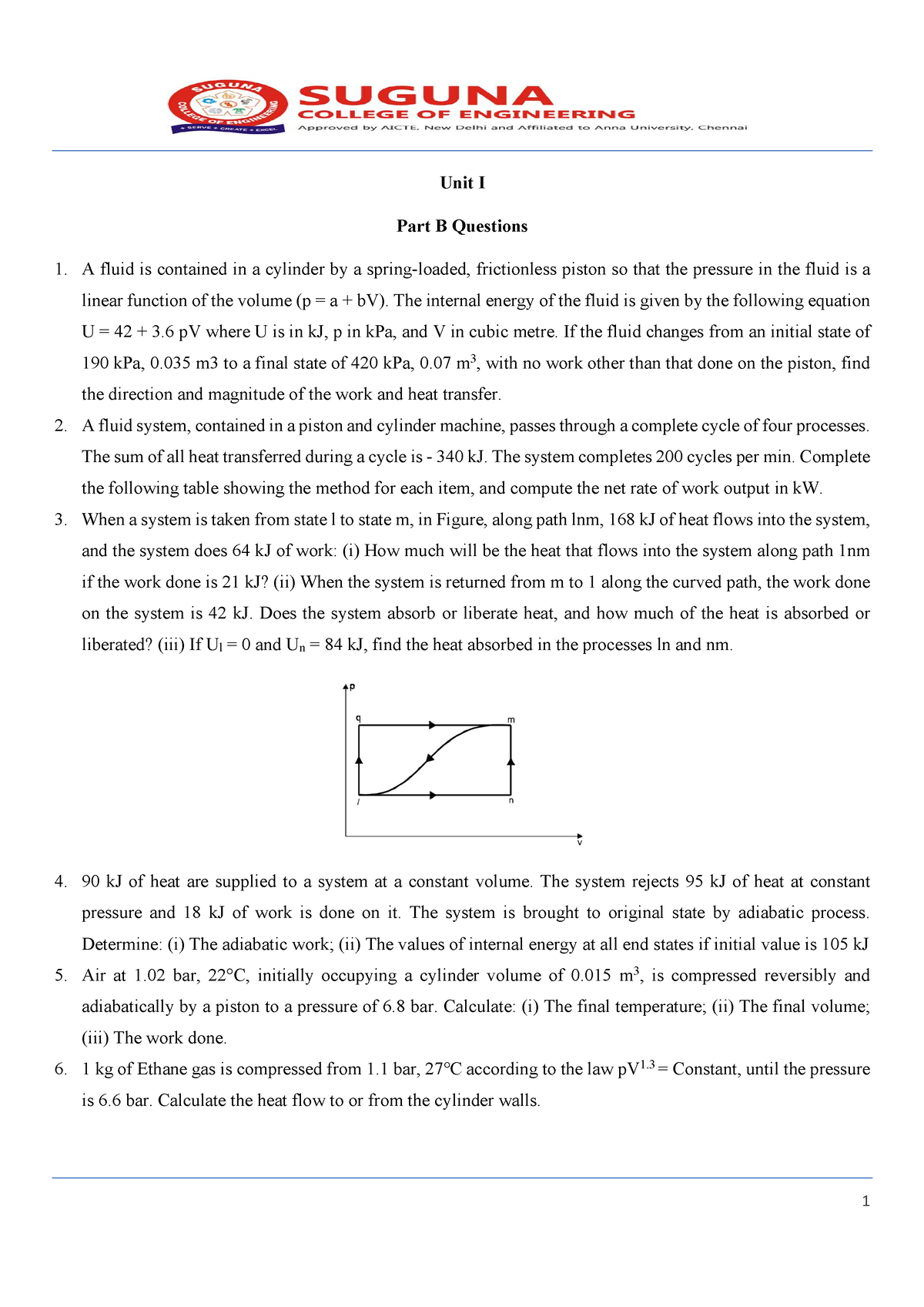 ME3391-ETD-Unit I Part B - 1 Unit I Part B Questions A Fluid Is ...