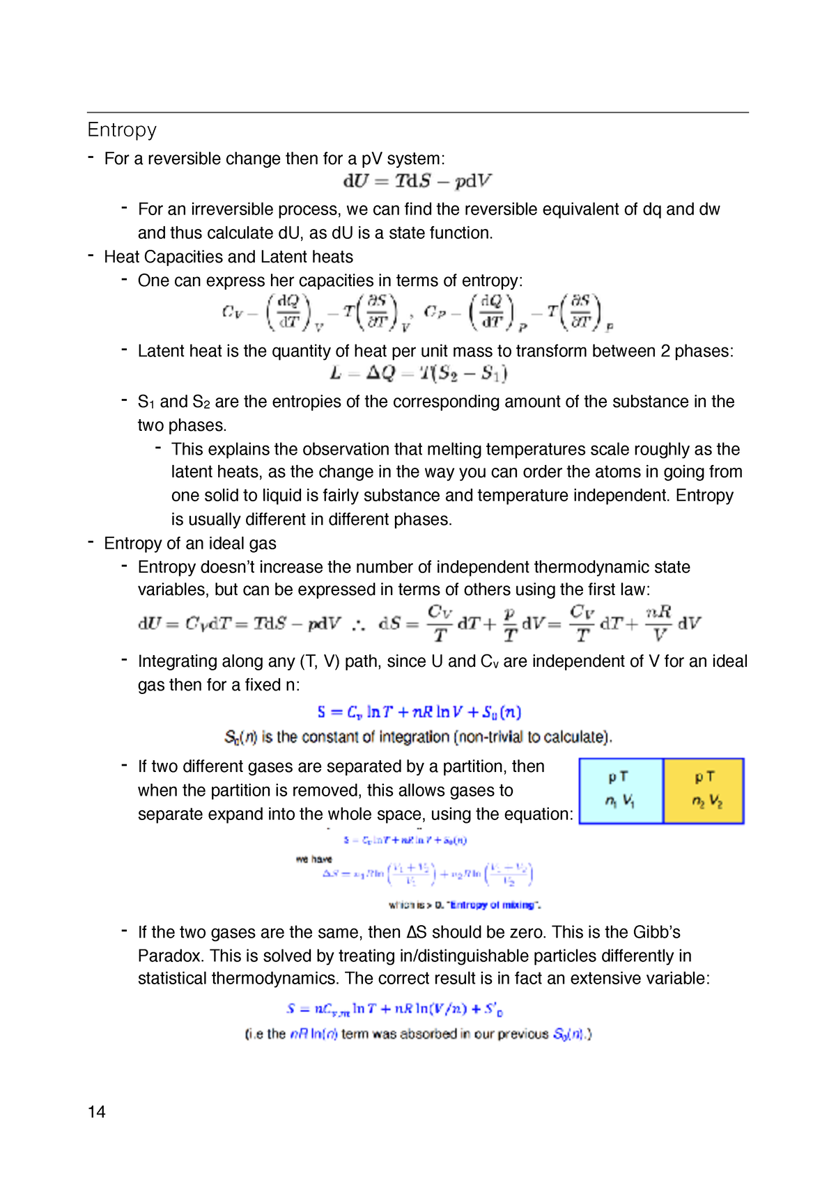 1B Natural Sciences - Physics B - Thermodynamics - Part 3 - Entropy ...