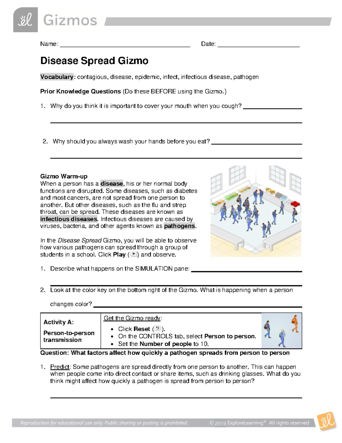 Disease Spread Gizmo Respiratory and Circulatory systems Name Studocu