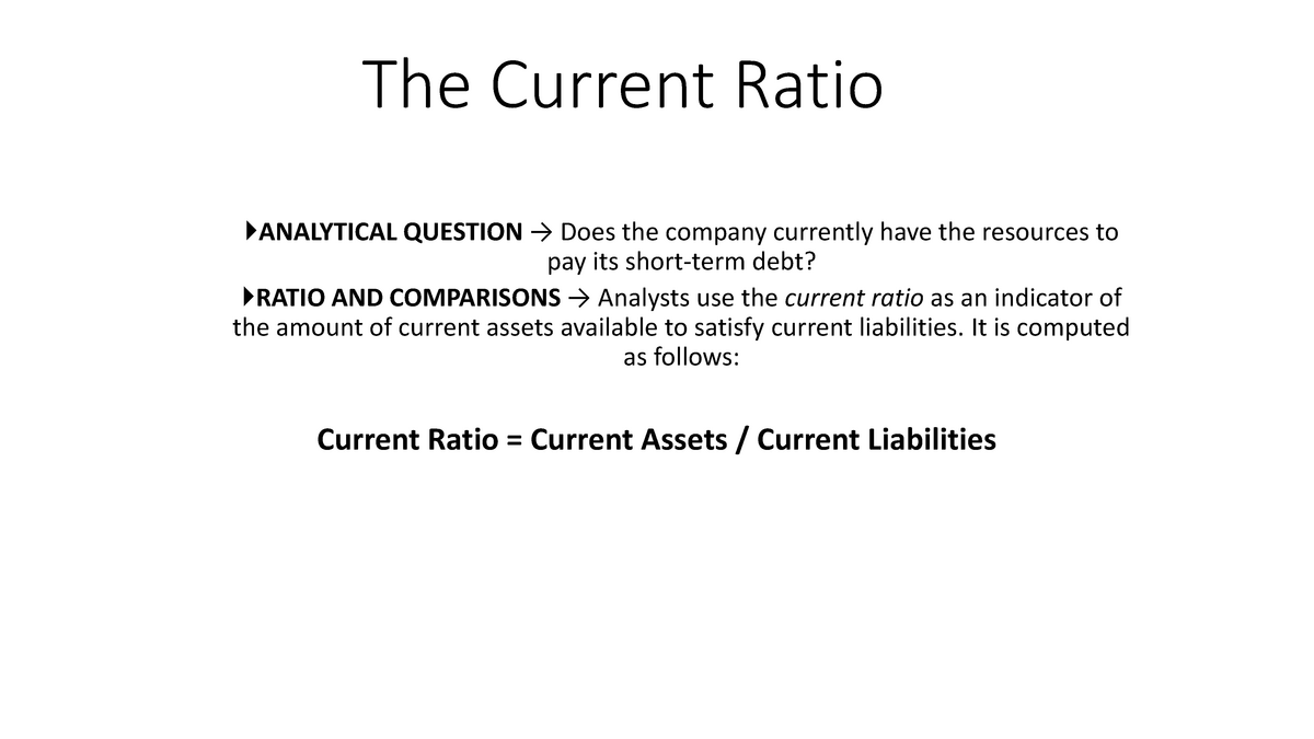 Financial Accounting Ratios Cheat Sheet The Current Ratio Analytical Question →does The 8766