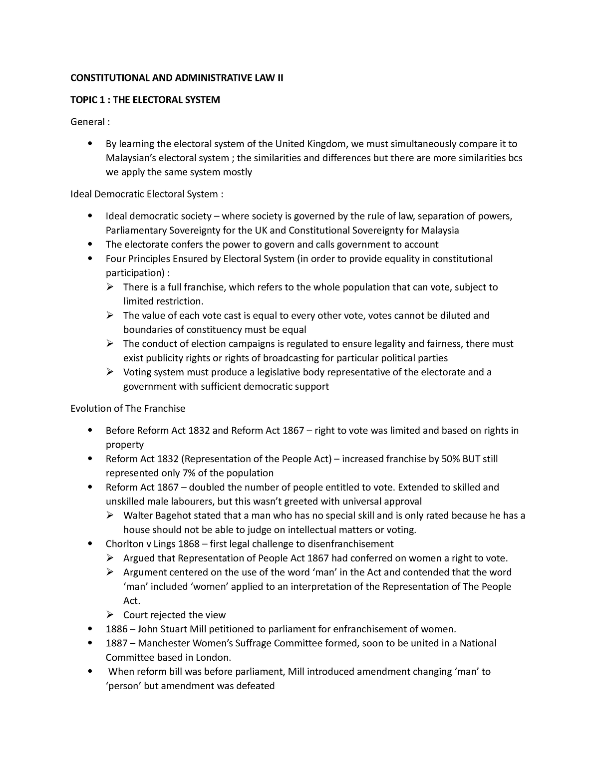 Constitutional LAW II ( Topic 1-5) - CONSTITUTIONAL AND ADMINISTRATIVE ...