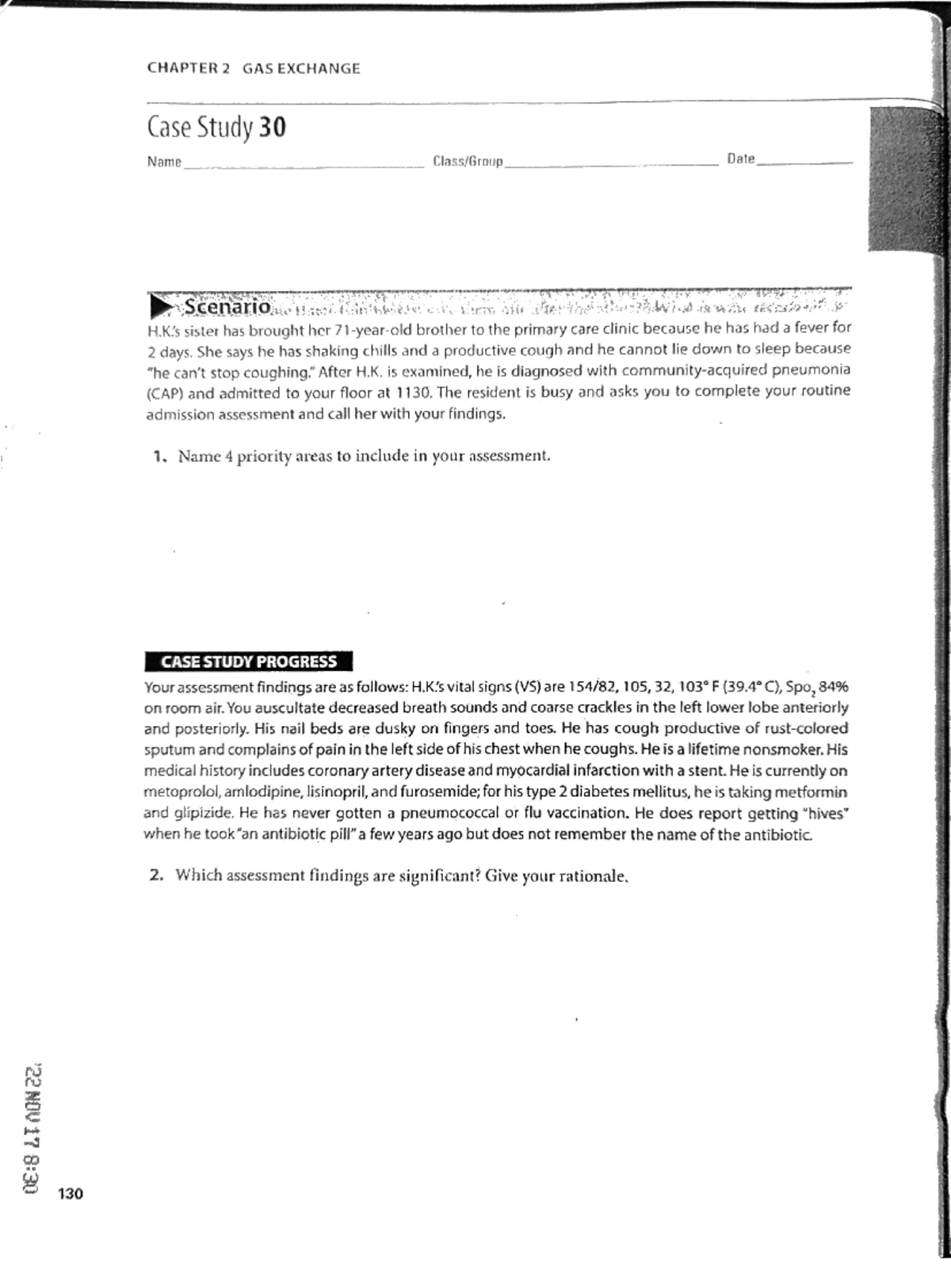 chapter 2 gas exchange case study