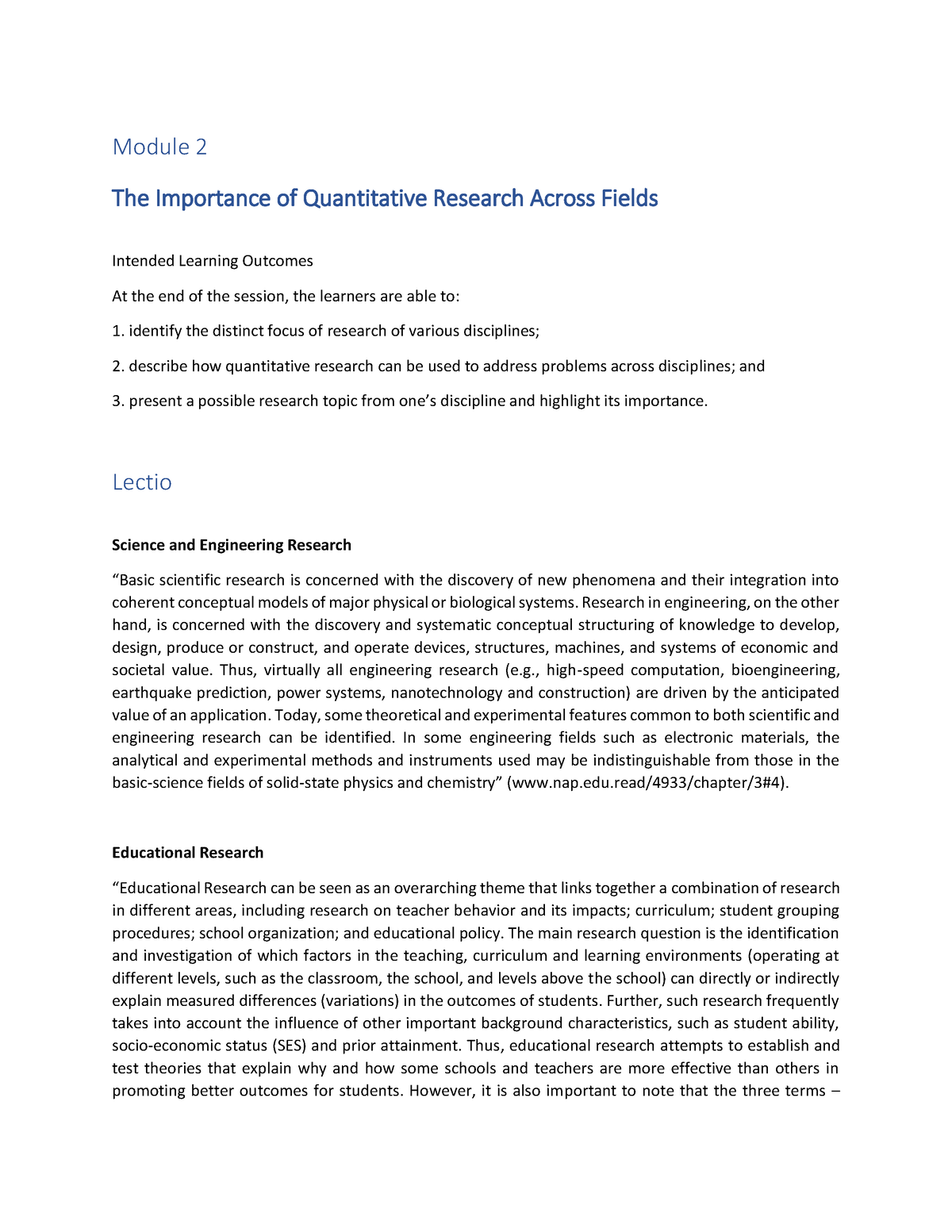 how important quantitative research across fields essay